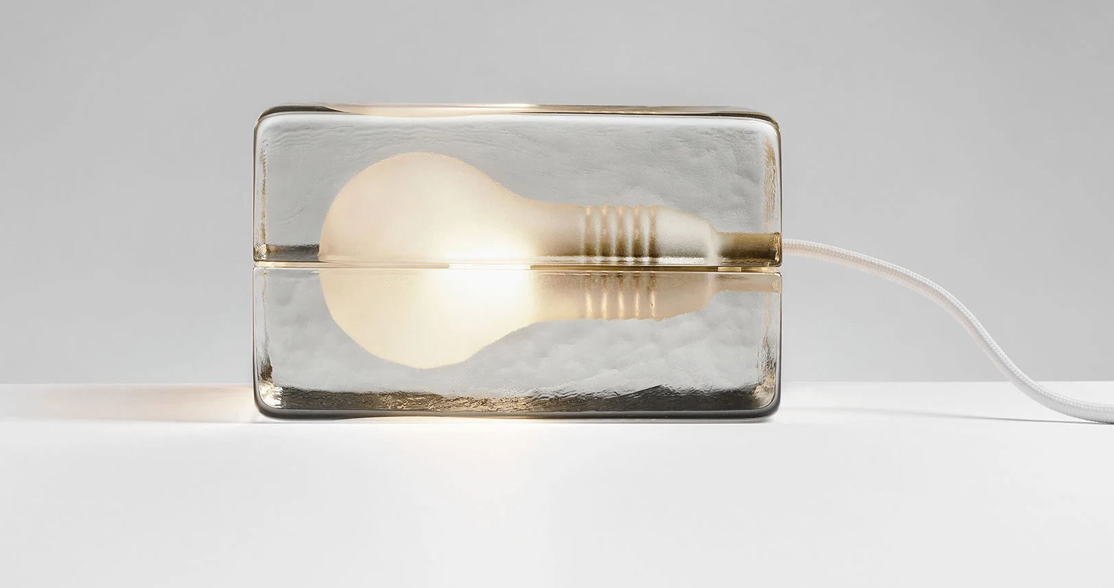 Block Lamp with white cord