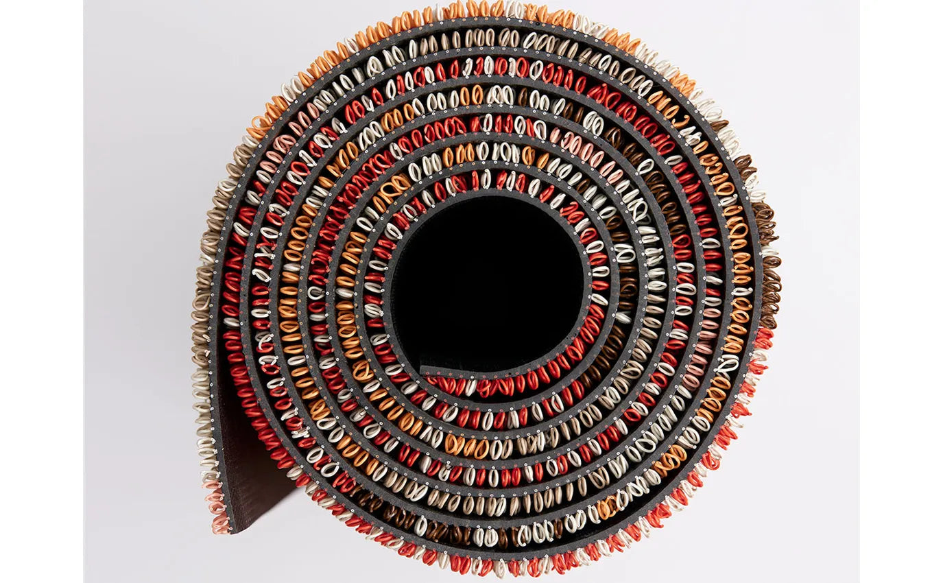 Shag Door Mat Pop Stripe -Paprika 18"x28"