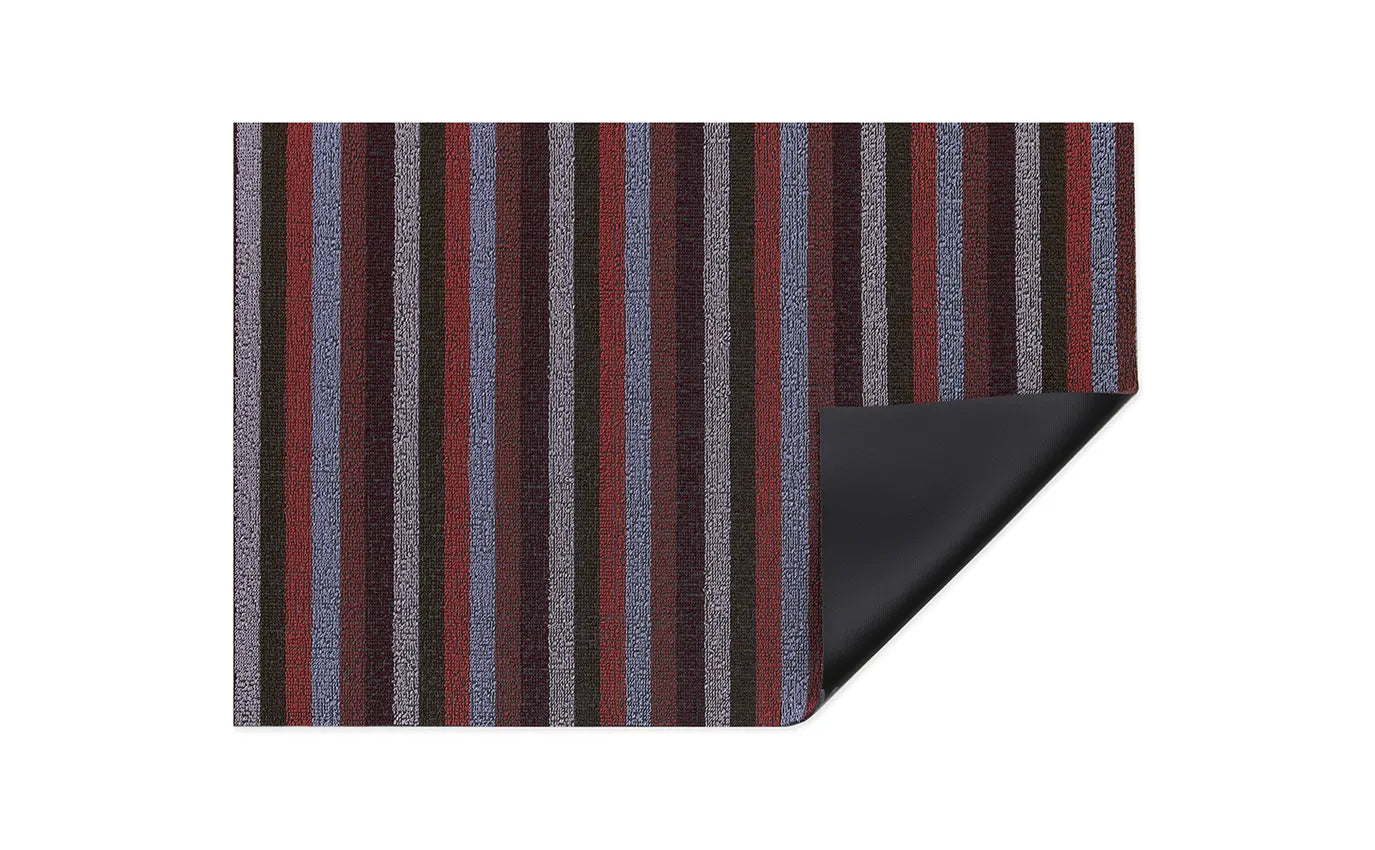 Shag Utility Mat Even Stripe -Berry 24"x36"
