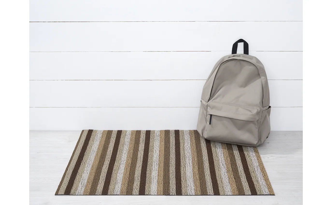 Shag Utility Mat Even Stripe -Mocha 24"x36"