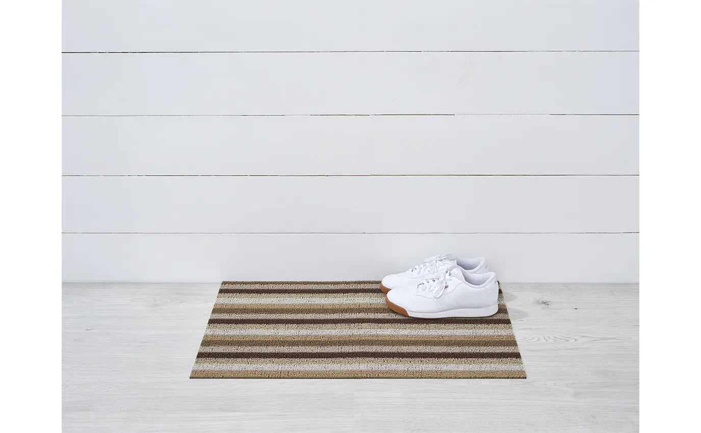 Shag Utility Mat Even Stripe -Mocha 24"x36"