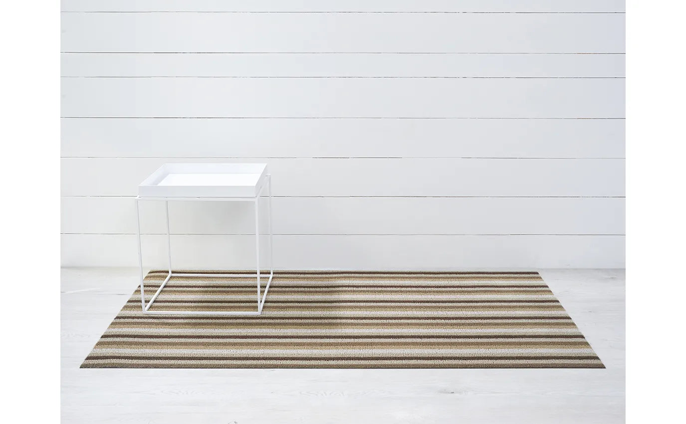 Shag Utility Mat Even Stripe -Mocha 24"x36"