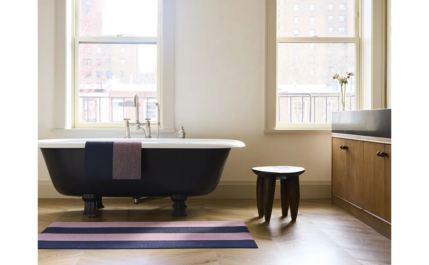 Shag Runner Mat Duo Stripe -Berry 24"x72"