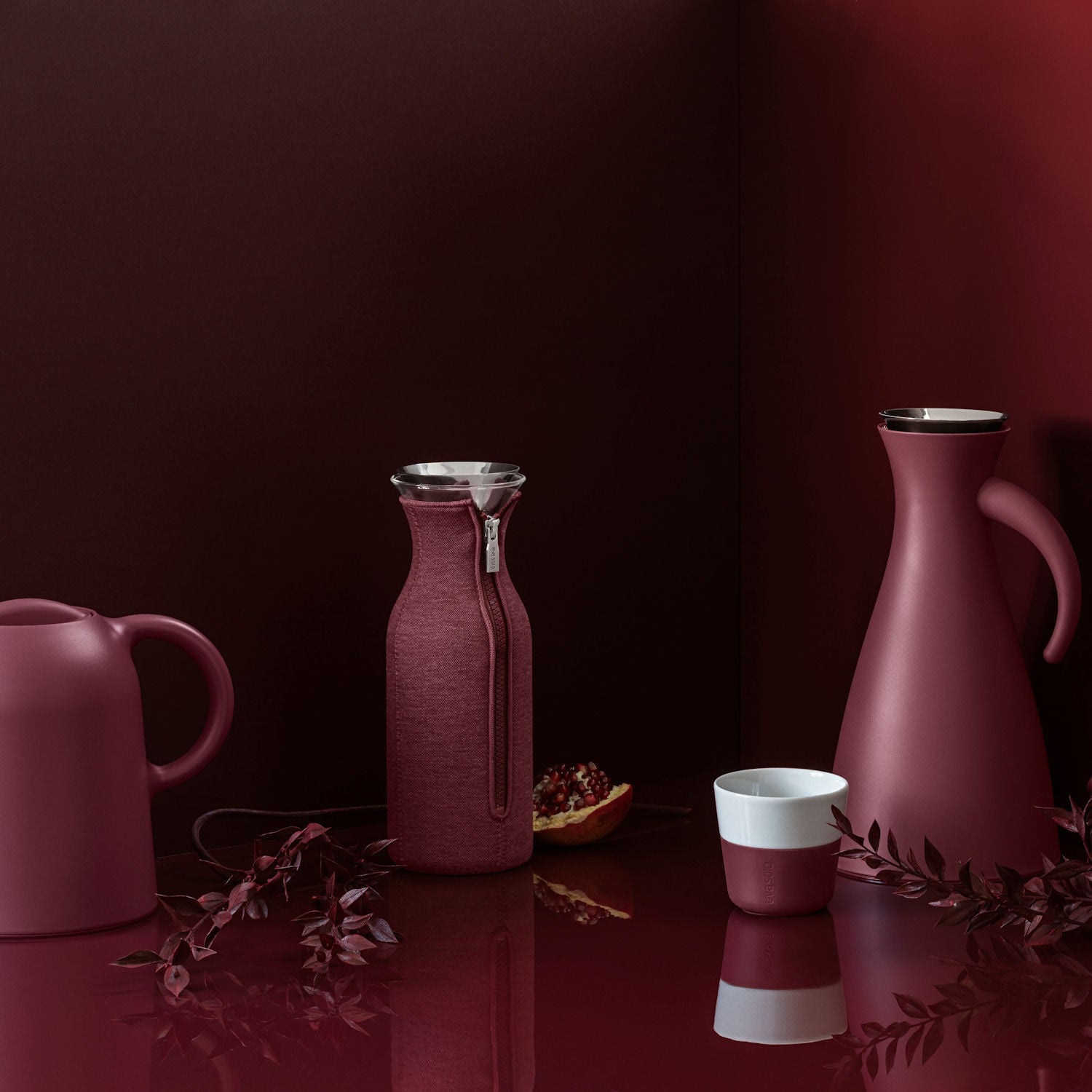 2 Cafe Latte tumblers Pomegranate