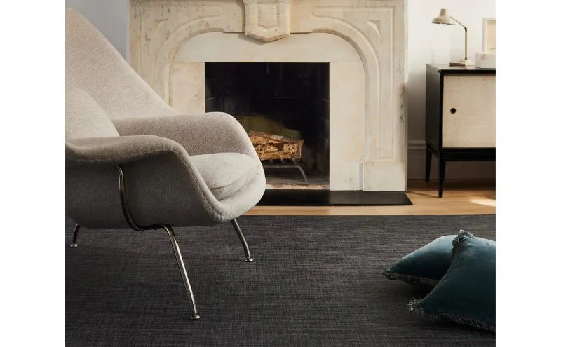 35x48 Woven Floor Mat Mini Basketweave Cool grey