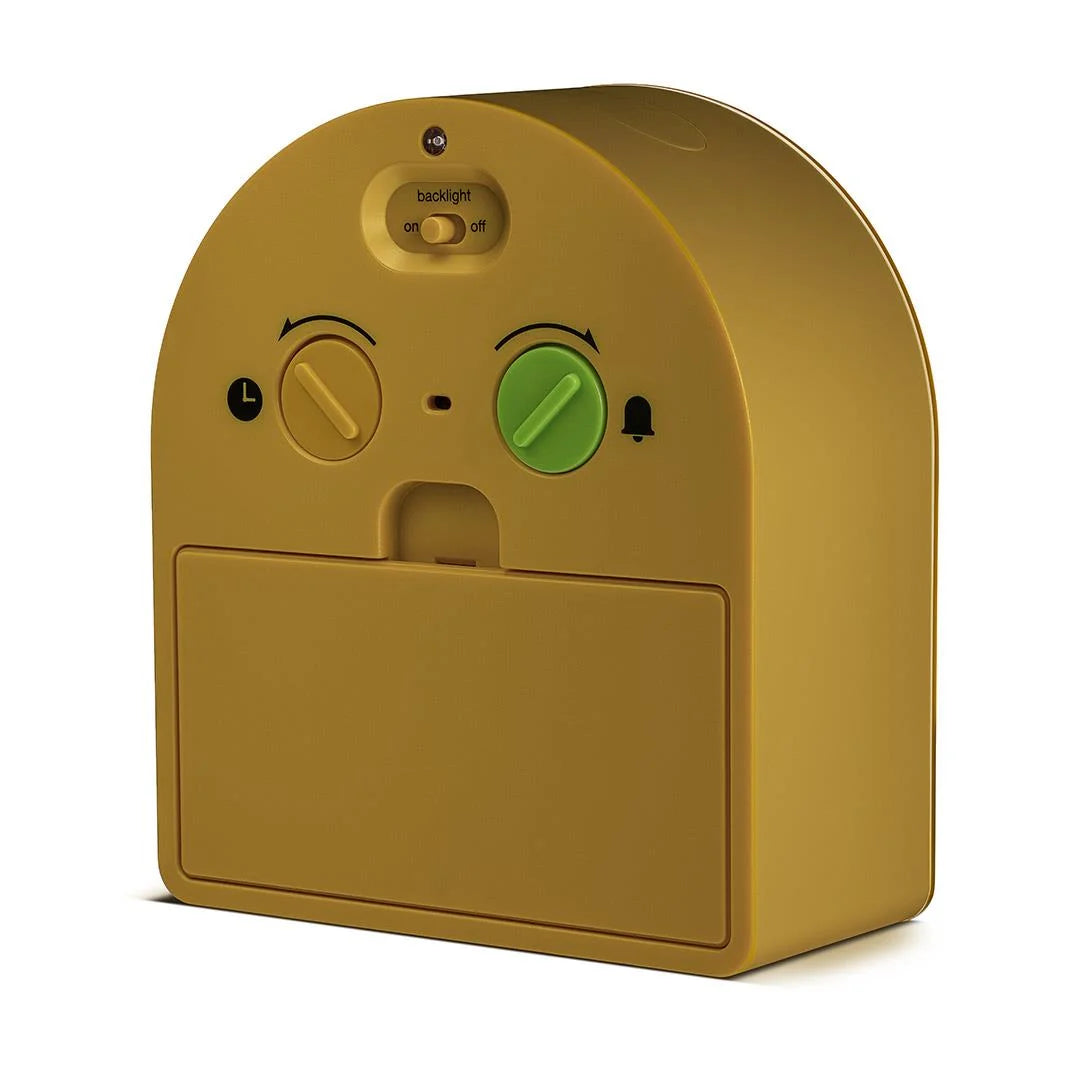 BC22Y Braun classic analogue alarm clock - yellow