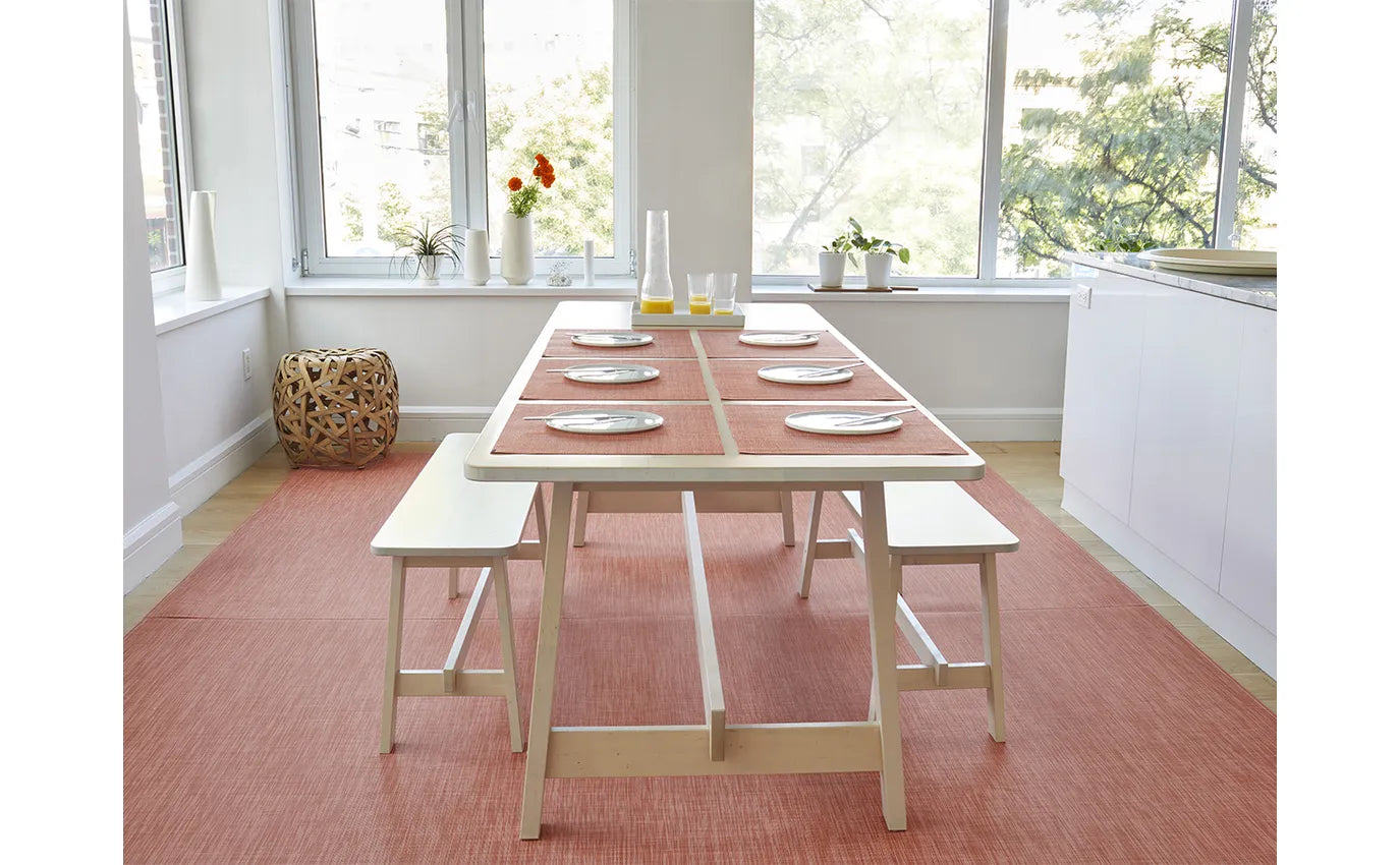 35x48 Woven Floor Mat Mini Basketweave Clay