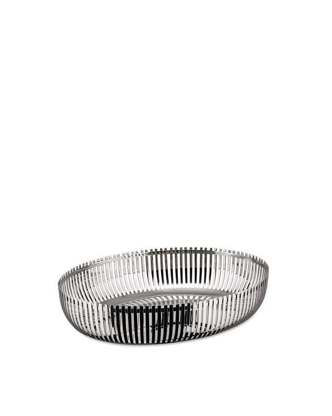 PCH06/26 Oval basket in 18/10 stainless steel.