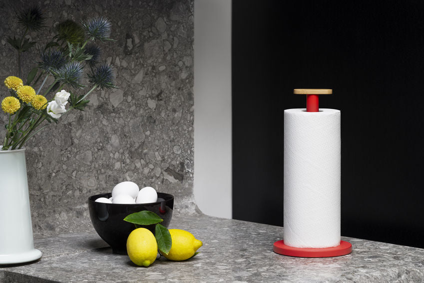 BG05 R Mattina Kitchen paper roll holder Red