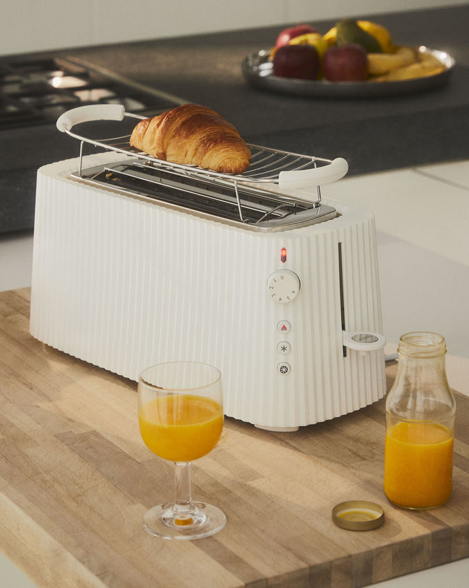 MDL15W/USA Plissé Long double toaster White