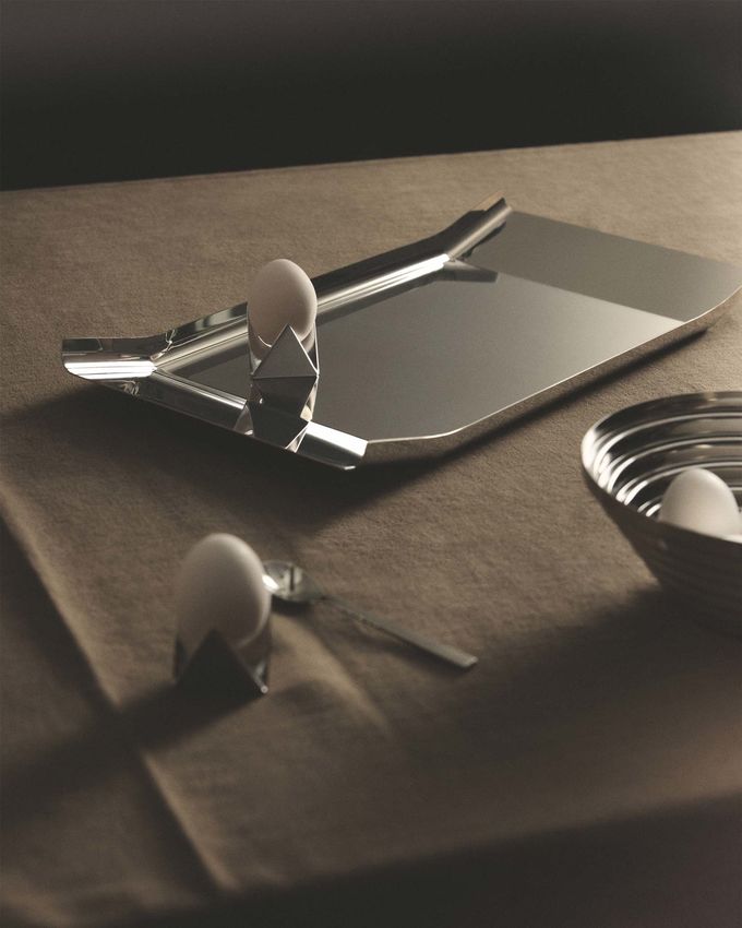 90068 GRP Arran  Rectangular tray iridescent  Greenpurple.