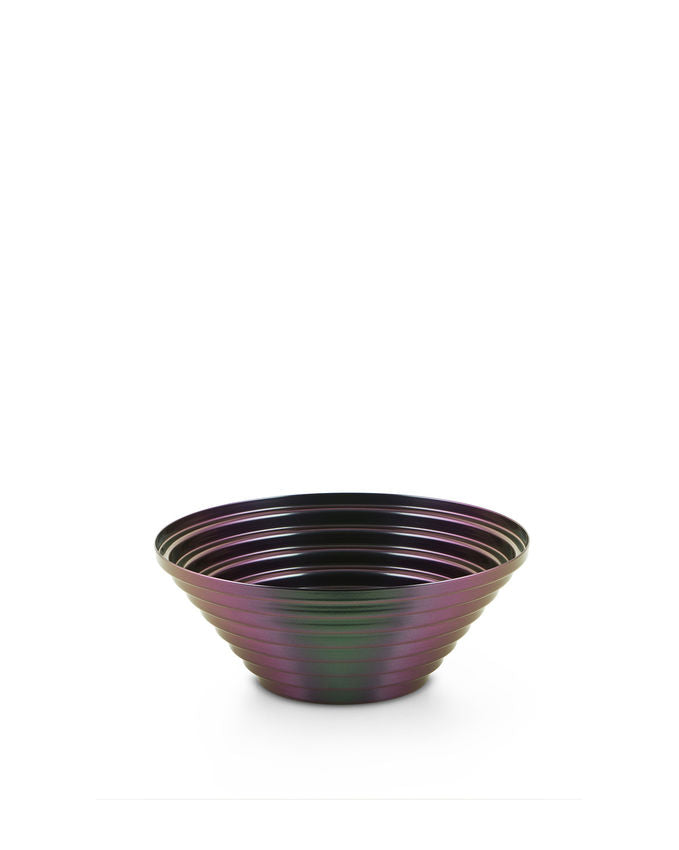 7320/25PGR	Maya  Round basket iridescent Purplegreen.