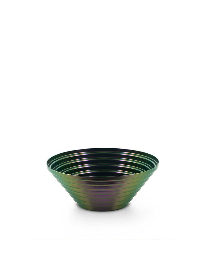 7320/25GRP Maya Round basket iridescent Greenpurple