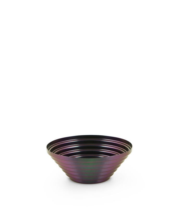 7320/20PGR	Maya  Round basket iridescent Purplegreen.