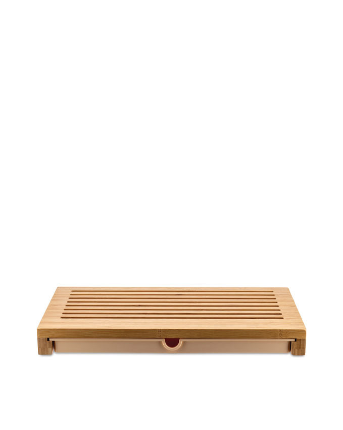 GAG02 Sbriciola Bread board in bamboo wood with crumb catcher
