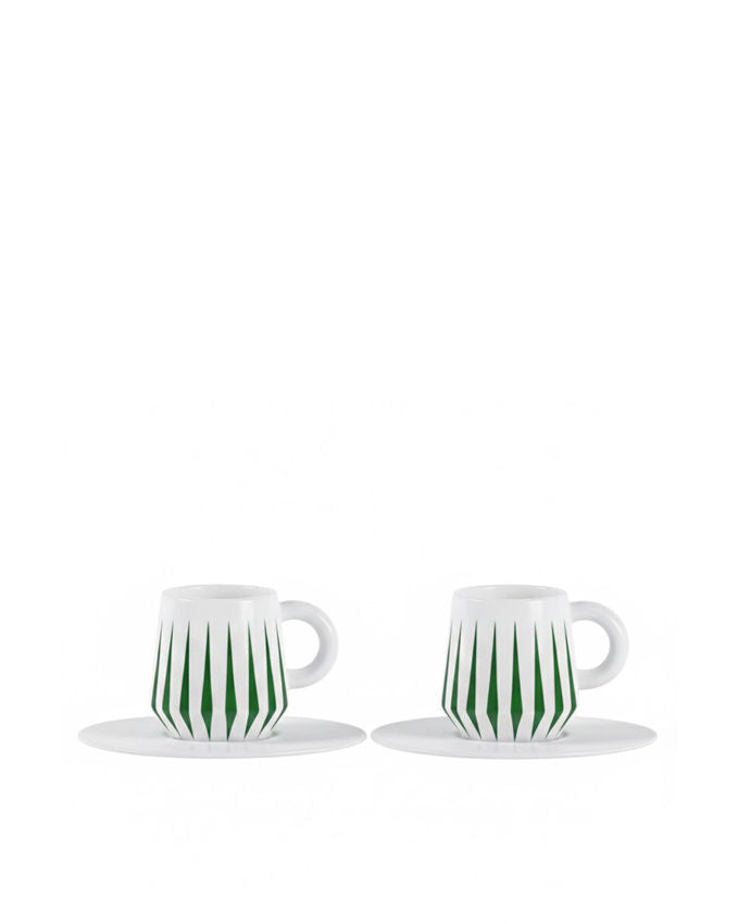 NZ08SET GR Delight Set of two mocha cups with saucer