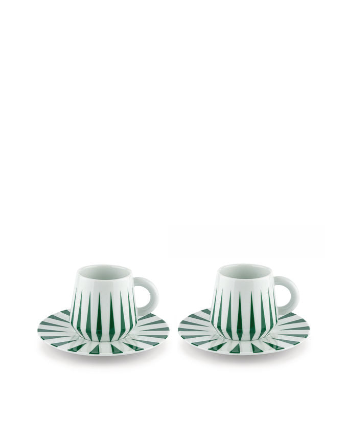 NZ08SET GR Delight Set of two mocha cups with saucer