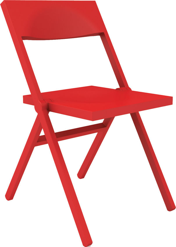 ASPN3027 Piana Folding and stackable chair RED