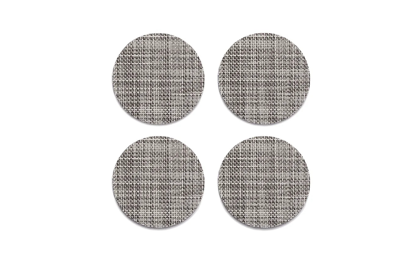 Chilewich Coasters Mini Basketweave (Set of 4) gravel