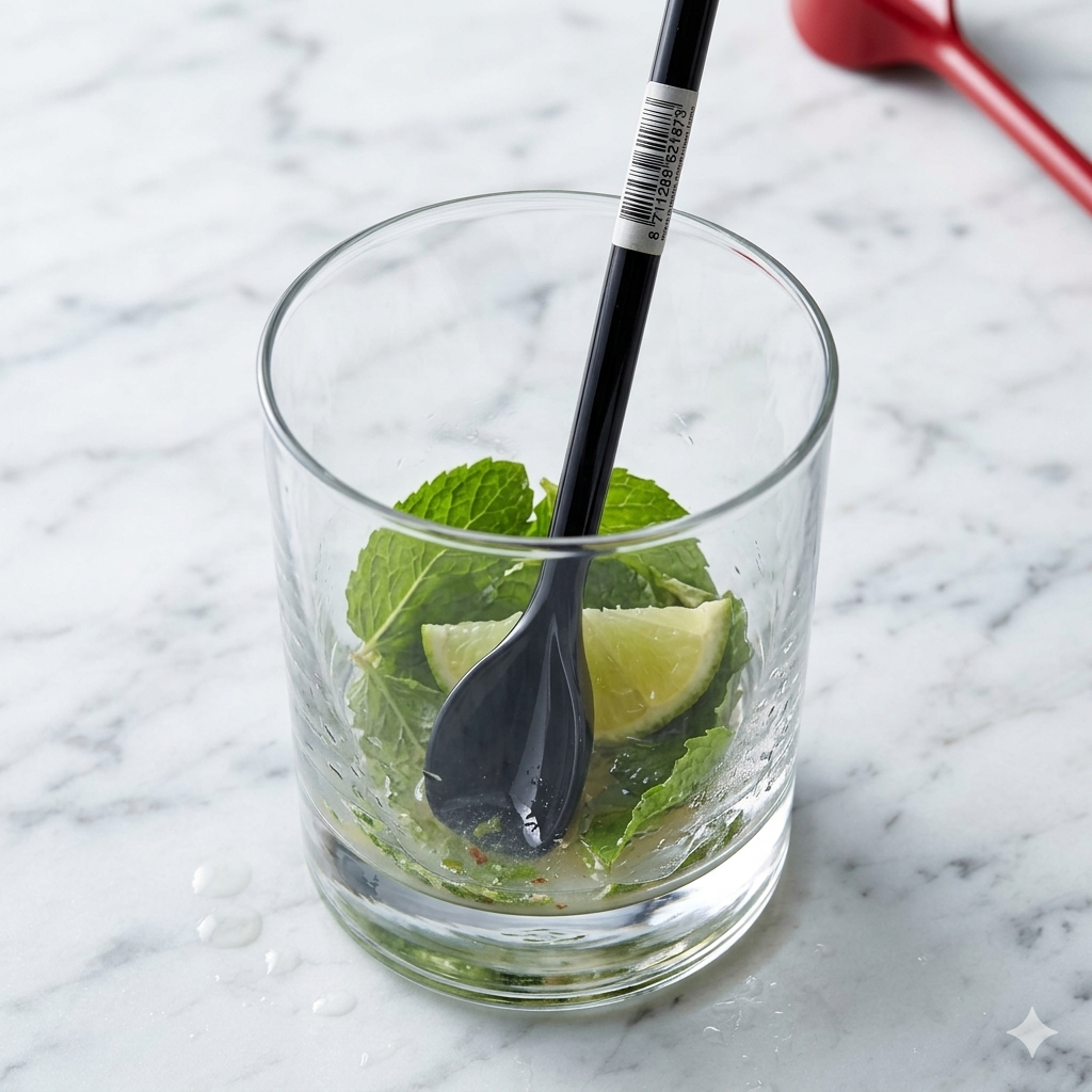 Muddler Melamine utensil Black