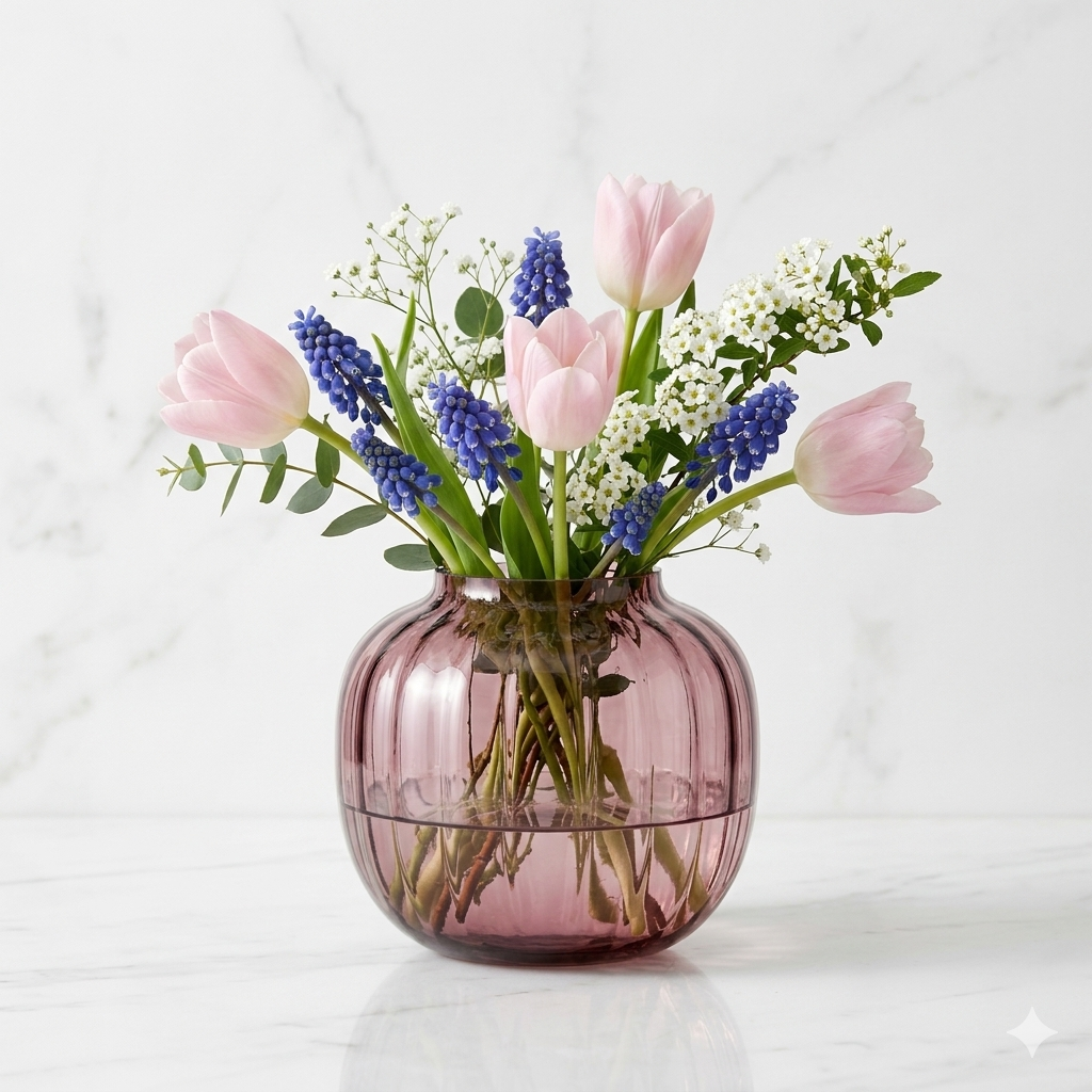 Holmegaard Primula Vase, Plum, 12,5 CM