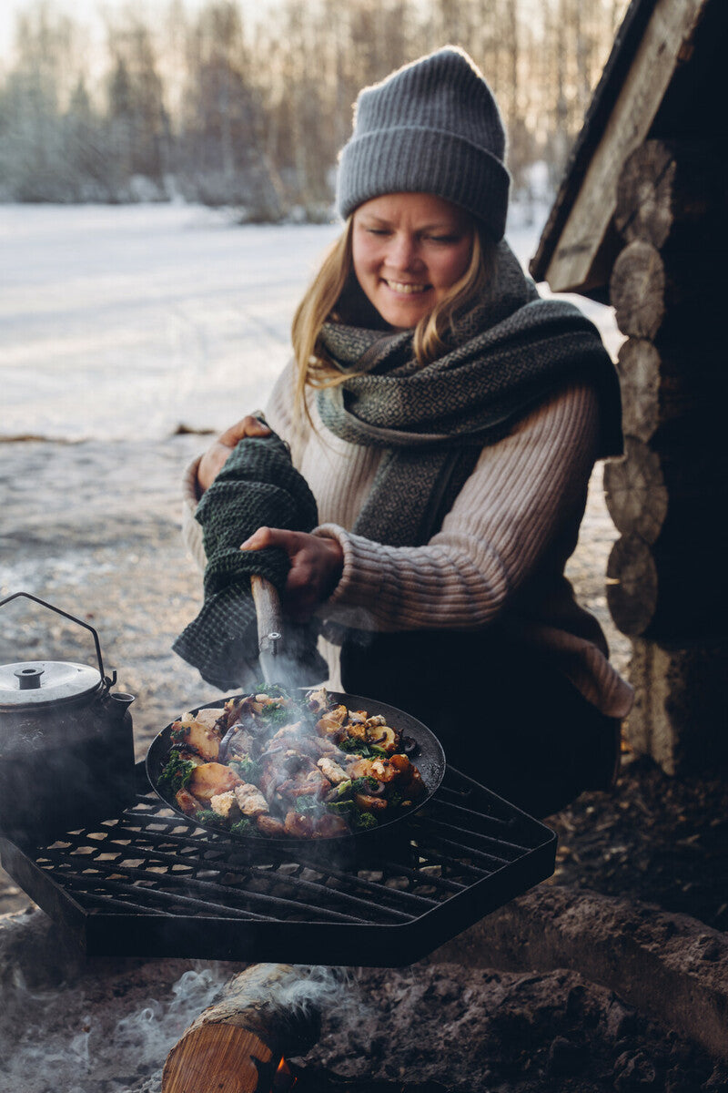 KOLI scarf 60x220cm +fr 1/black-beige