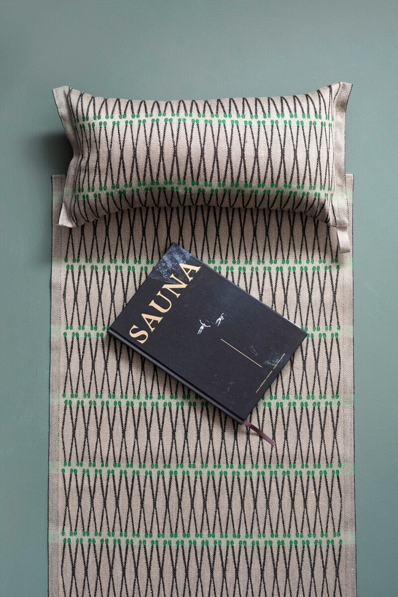 TULITIKKU sauna pillow 34/linen-black-green
