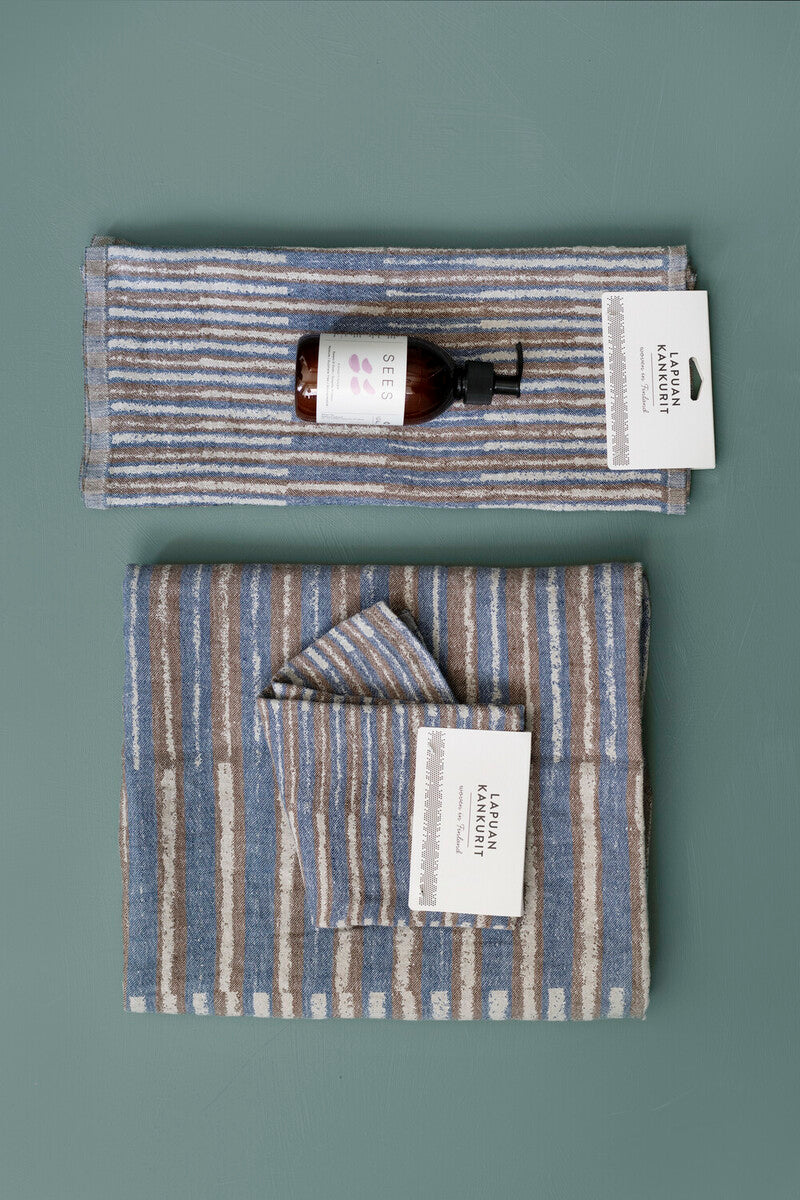 TAITO towel 95x150cm 5/linen-blue-brown
