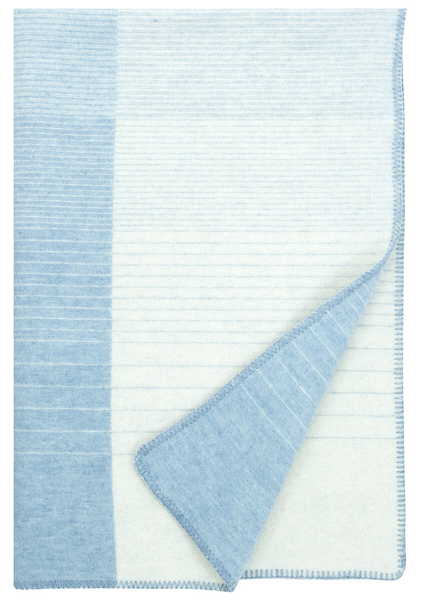 Blanket wool 150x200cm - KAAMOS white-woad