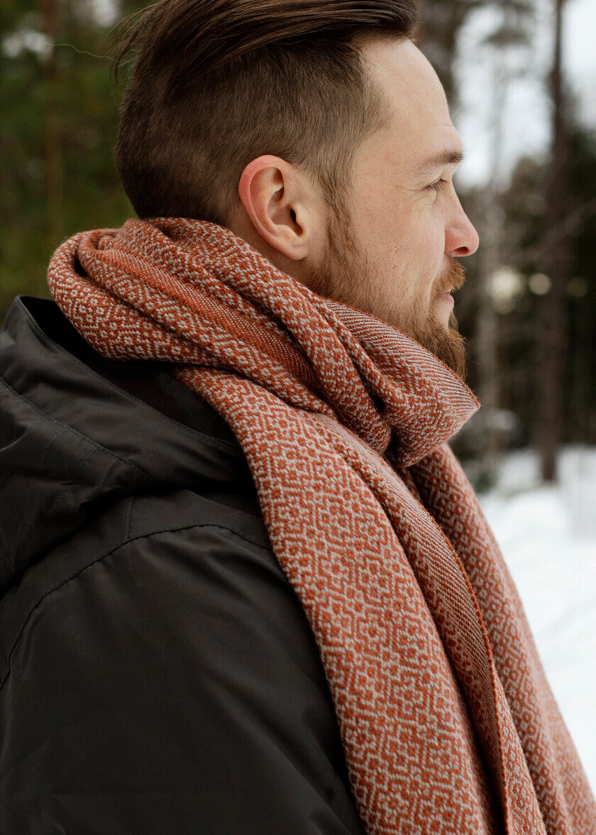 KOLI scarf 60x220cm +fr 1/black-beige