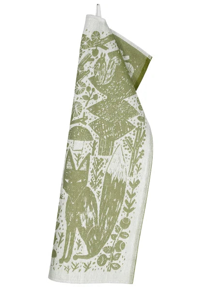 METSIKKÖ towel 46x70cm 72/white-olive linen cotton