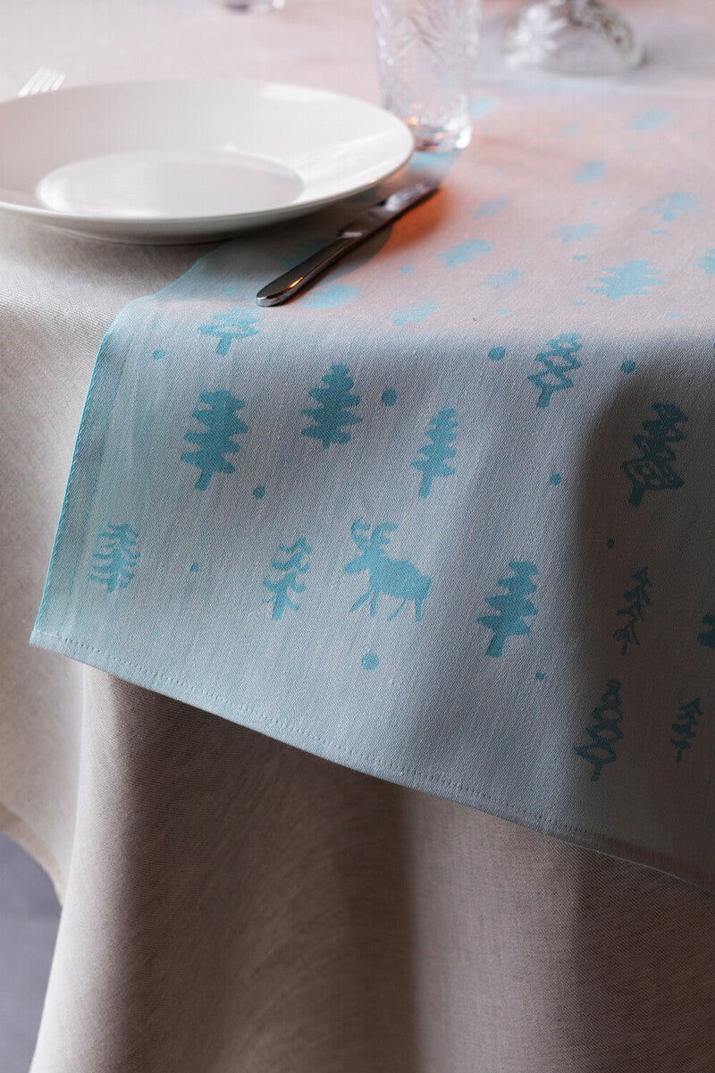 PORO towel 46x70cm  5/white-light blue
