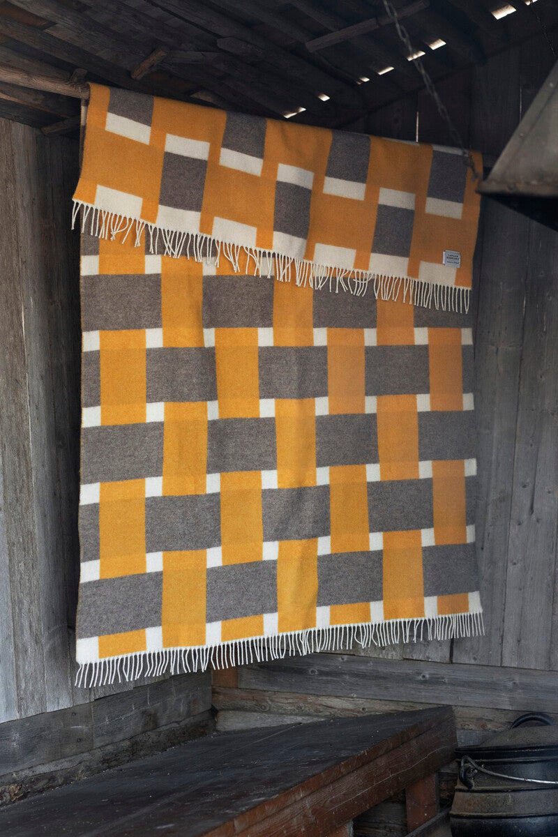 PUNOS blanket 130x180cm+fringes 4/beige-olive-white