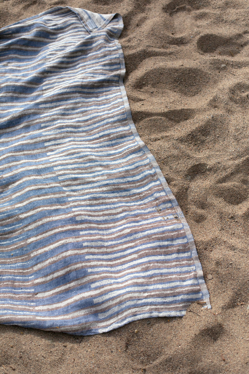 TAITO towel 95x150cm 5/linen-blue-brown