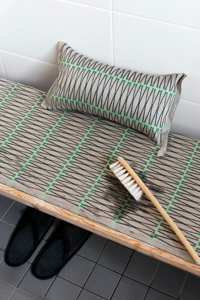 TULITIKKU sauna cover 46x60cm 34/linen-black-green