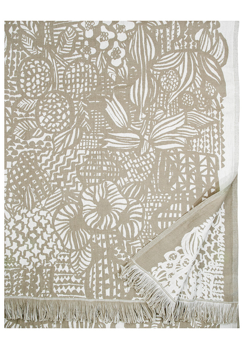 VERANTA tablecloth/blanket 140x240cm White-Linen