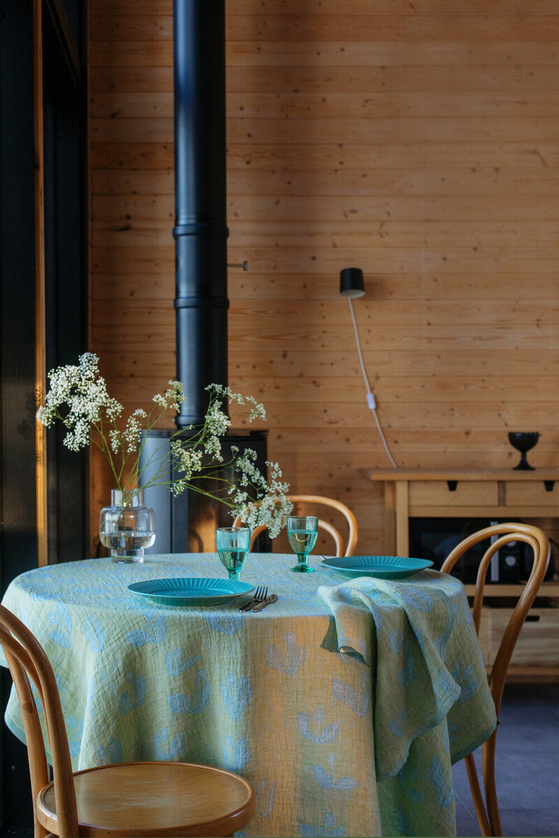 KESÄKUKKA towel/napkin 46x46cm 1/lime-light blue