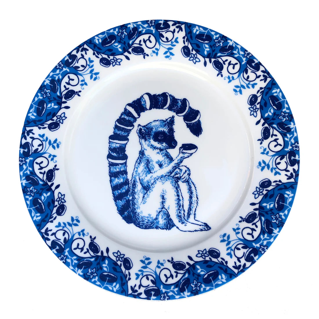 Willow pattern side plate Lemur