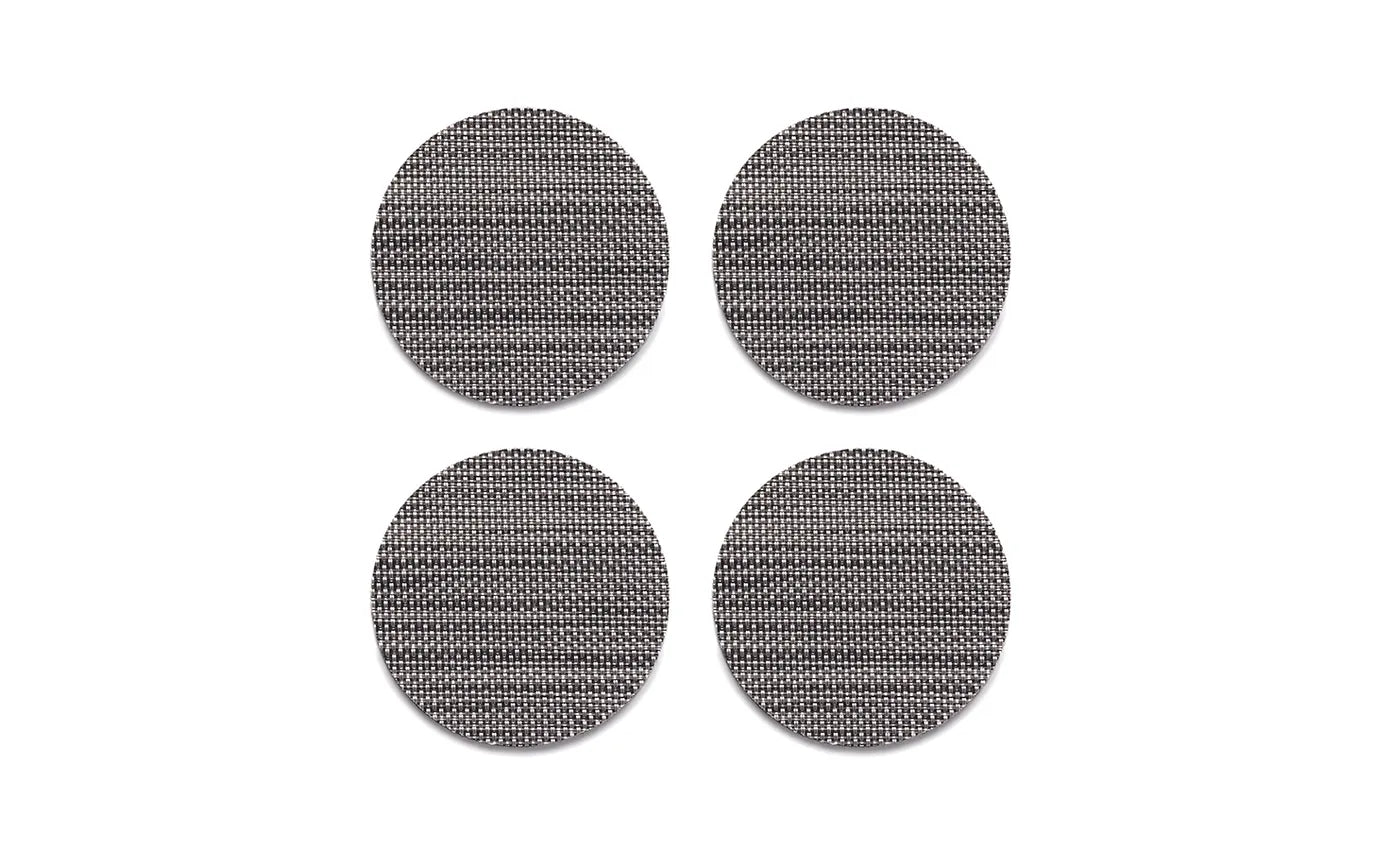Chilewich Coasters Mini Basketweave (Set of 4) Light Grey