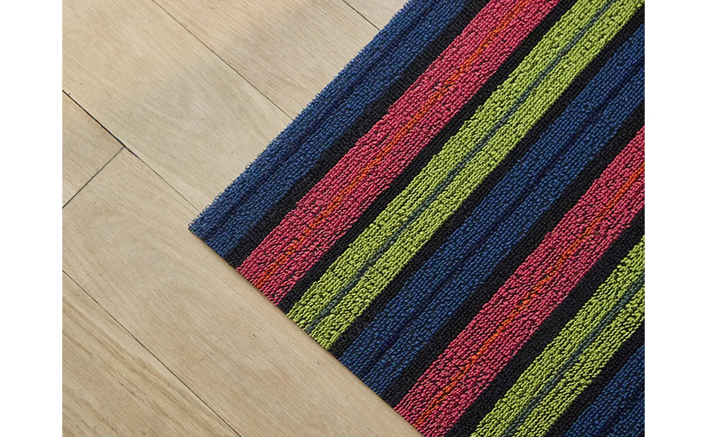 Shag Utility Mat Ribbon Stripe -Limelight 24"x36"