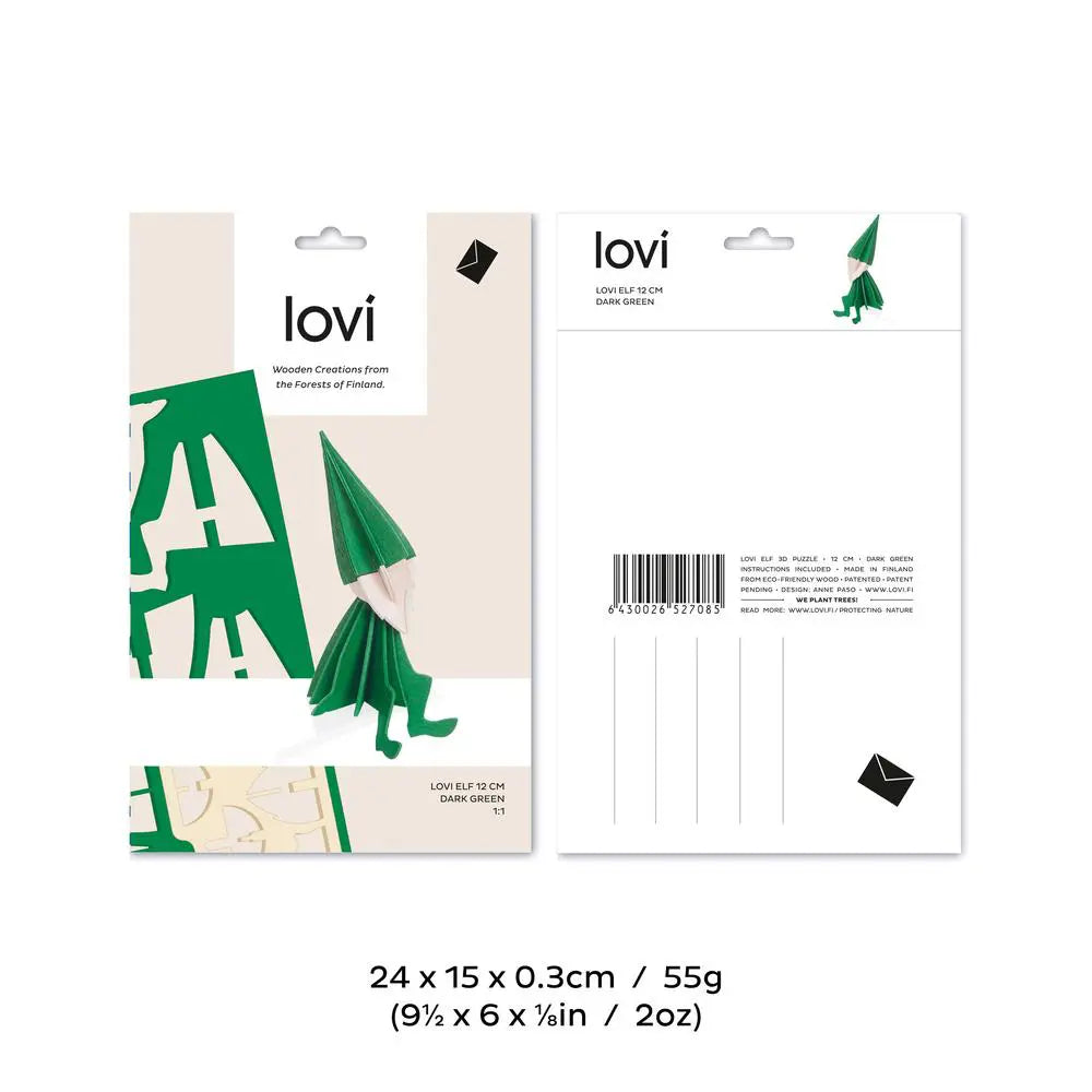 Lovi Elf 12 cm dark green