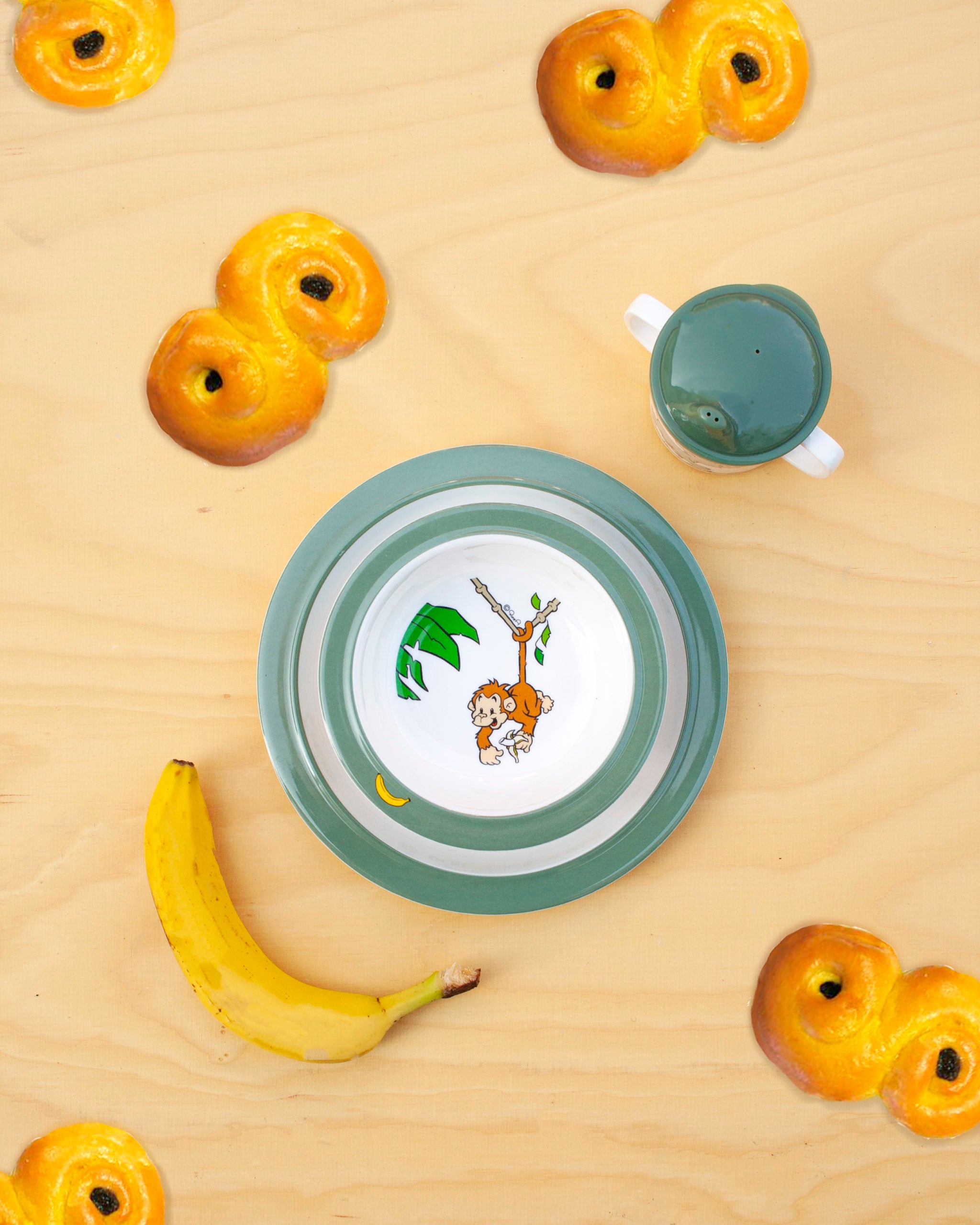 Bamse Jungle, Children's tableware, 3-piece