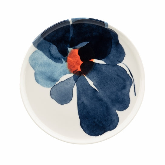 Oiva / Valssi Plate 20 Cm white blue orange