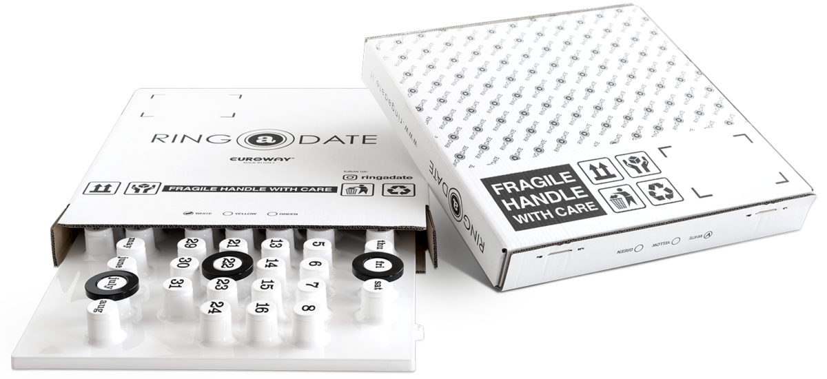 RING-A-DATE – Timeless and Perpetual calendar Yellow *LAST ONE OUT OF PRODUCTION