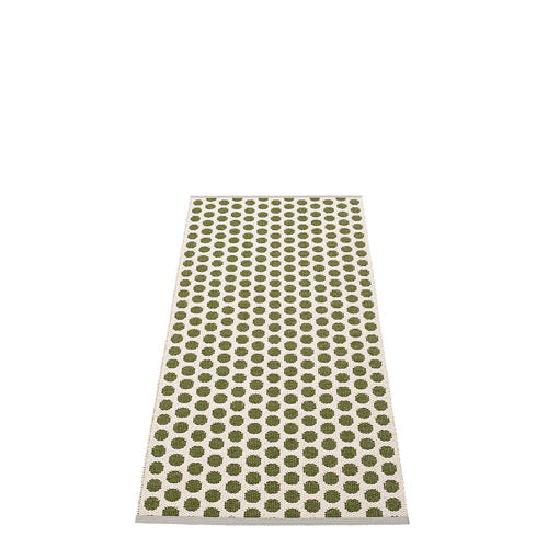 70x150cm / 2.25x5ft NOA RUG- Noa Dark Olive/Vanilla/W Grey stripe