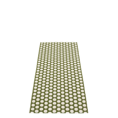 70x150cm / 2.25x5ft NOA RUG- Noa Dark Olive/Vanilla/W Grey stripe