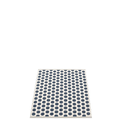 70x90cm / 2.25x3ft NOA RUG- Noa Dark Blue/Vanilla/W Grey stripe