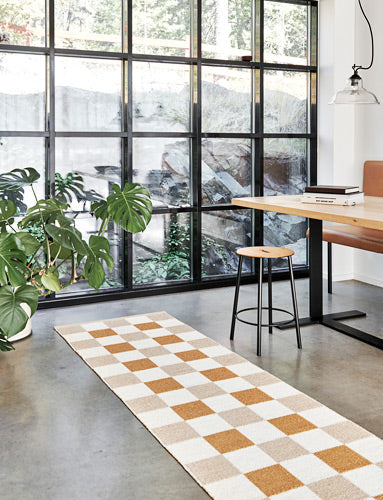 70x160cm  /  2.25x5.25ft PIX RUG - MUSTARD/VANILLA/PALE YELLOW