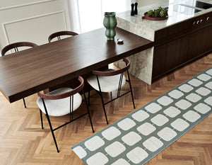 70x200cm / 2.25x6.5ft STEN  RUG - Army/Fossil Grey