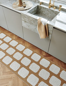 70x200cm / 2.25x6.5ft STEN  RUG - Ochre/Vanilla